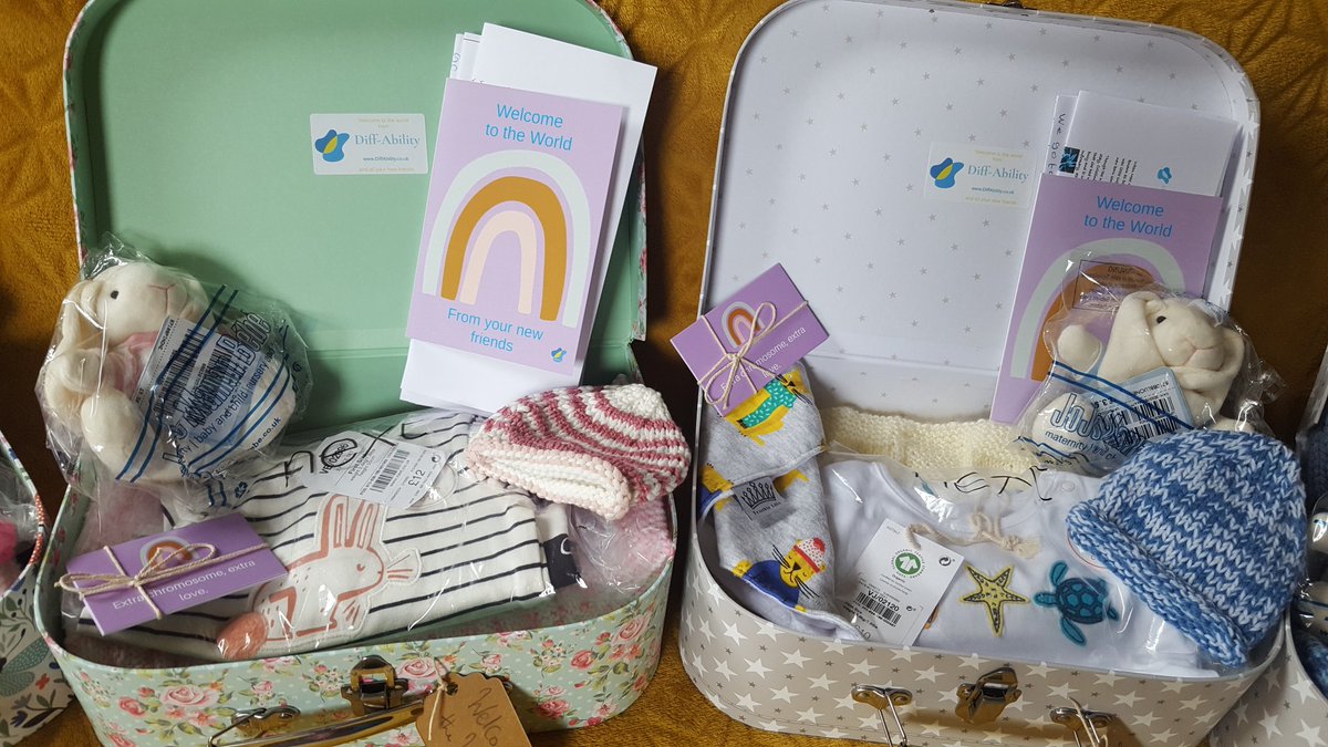 getmebetter's tweet photo. Great news! Today our midwives @Leeds_Childrens have given out our first 'Welcome To The World' suitase to a baby born with #DownSyndrome. 
The family have received gifts and supportive information from.
Thanks to @DiffAbilityCIC for donating these beautiful suitcases💜 https://t.co/gkm9GrrMZq