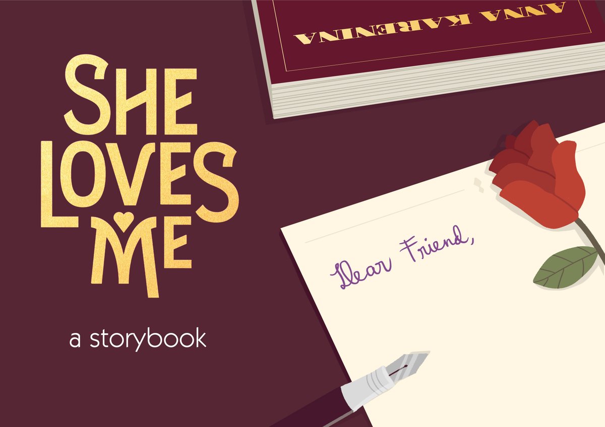 nanayjeans's tweet image. she loves me: a storybook 💌 (1/8)

she loves me is a musical about two bickering co-workers unaware that they're each other's lonely hearts club pen pals.

download the PDF here: nanayjeans.gumroad.com/l/she-loves-me