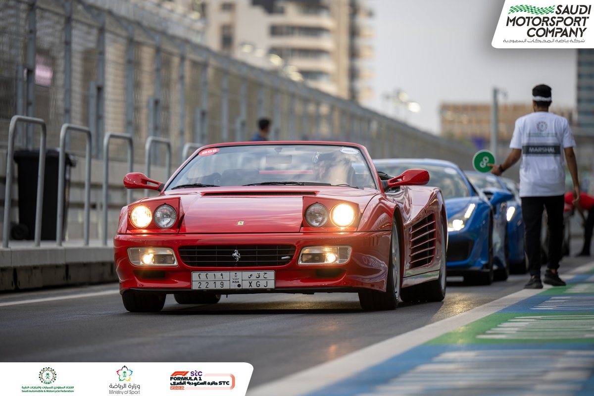 SAUDIMOTORSPORT's tweet photo. استضافت #حلبة_كورنيش_جدة أول حدث عام، لنادي مالكي فيراري في المملكة العربية السعودية، واستمتع الجميع بالميزات الفريدة لأسرع حلبة شوارع في الـ #فورمولا1! 🔥 https://t.co/3kdYVcT456