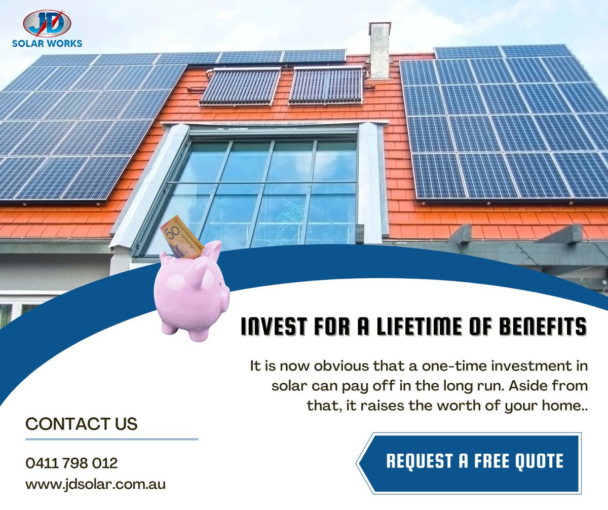 Installing a solar system on your roof is a one-time investment that will pay off for you over the next 25 years. It also makes your life more sustainable by allowing you to contribute to environmental protection and lowering your home's carbon impact.
#jdsolarworks #jdsolar