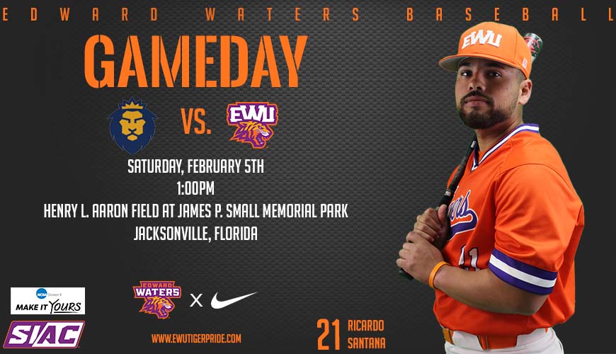 EWU_Athletics's tweet photo. Baseball Gameday Info:
#EWUBSB π @WarnerRoyal
β° 1:00pm
π J. P. Small Memorial Park | Jacksonville, Florida
#BeatWarner! #TigerPride!π
βΎοΈ https://t.co/F3FW1S2KHv