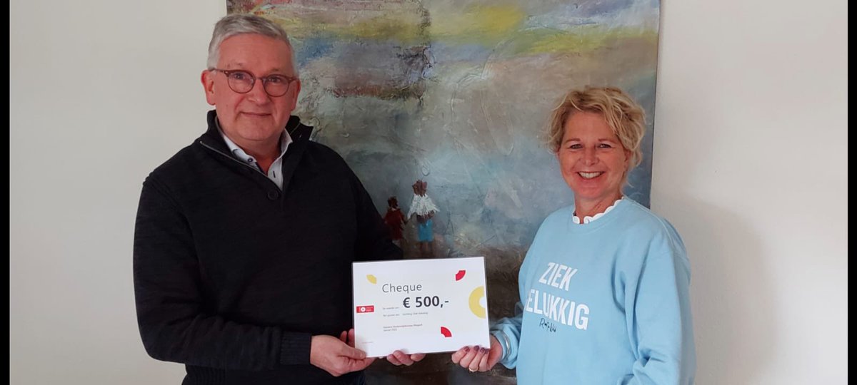 Vandaag kreeg de stichting ‘ziek gelukkig’ van onze lieve Ruud €500 van het Onderwijsbureau Meppel overhandigd! Heel erg bedankt dat wij het goede doel mogen zijn!❤️🌈