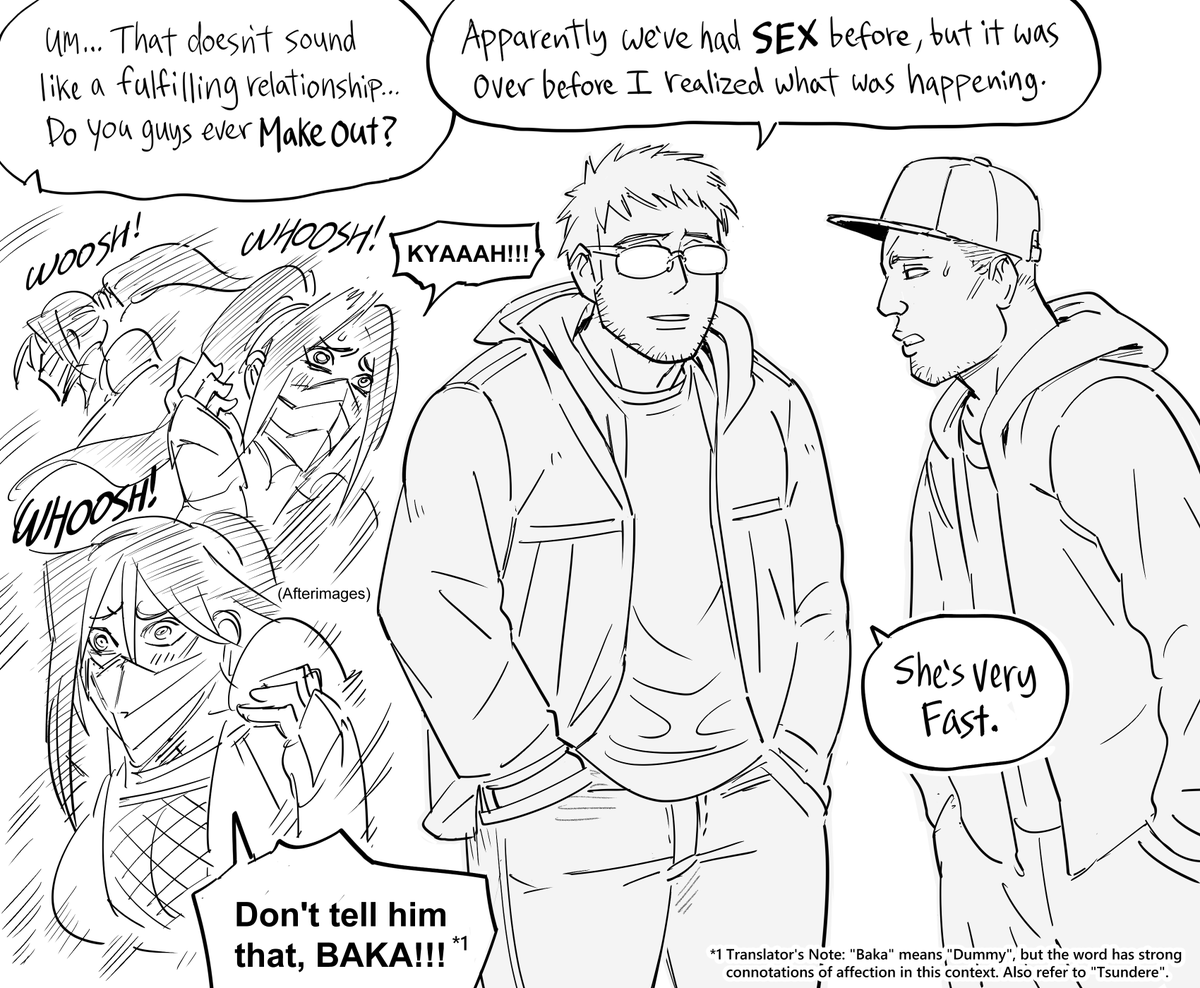 baalbuddy's tweet photo. "_______ Girlfriend" series.
Not a Patreon request, but I have a bunch of comic scripts written up in a file, so I thought I would try to make a dent in my drawing idea backlog. https://t.co/50MZMrHe8F