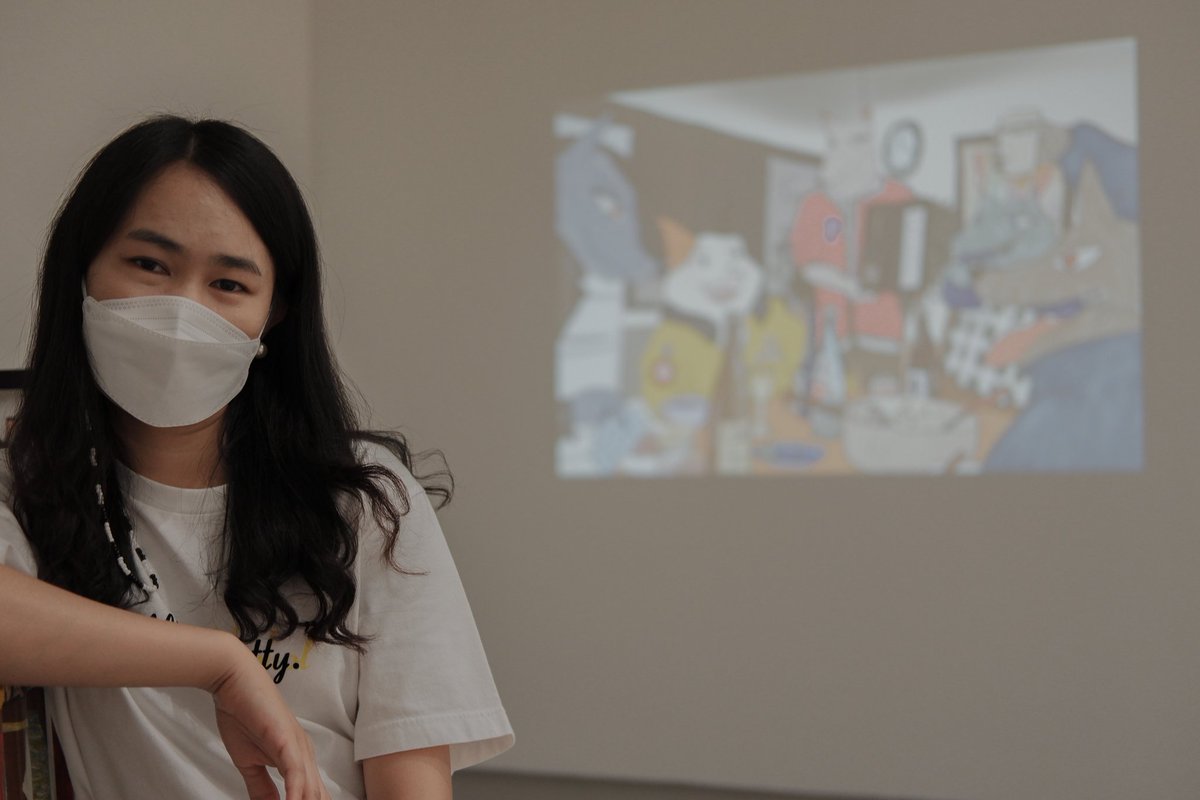 manytle's tweet photo. ไปชมงานแสดงของตัวเอง
และเพื่อนๆมาจ้า 💗😺😻
งานแต่ละคนสวยมากกเลย
#Ariaround
#Bangkoknftartfestival2022 https://t.co/TEYUIG7giZ