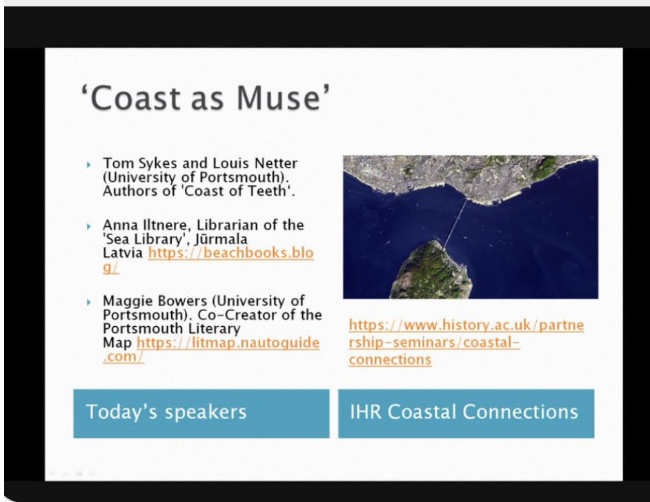 With thanks to <a href="/coastalseminars/">Coastal Connections</a>, here are some quick thoughts on the great "Coast as Muse" event from a couple days ago. stevementz.com/coast-as-muse-…