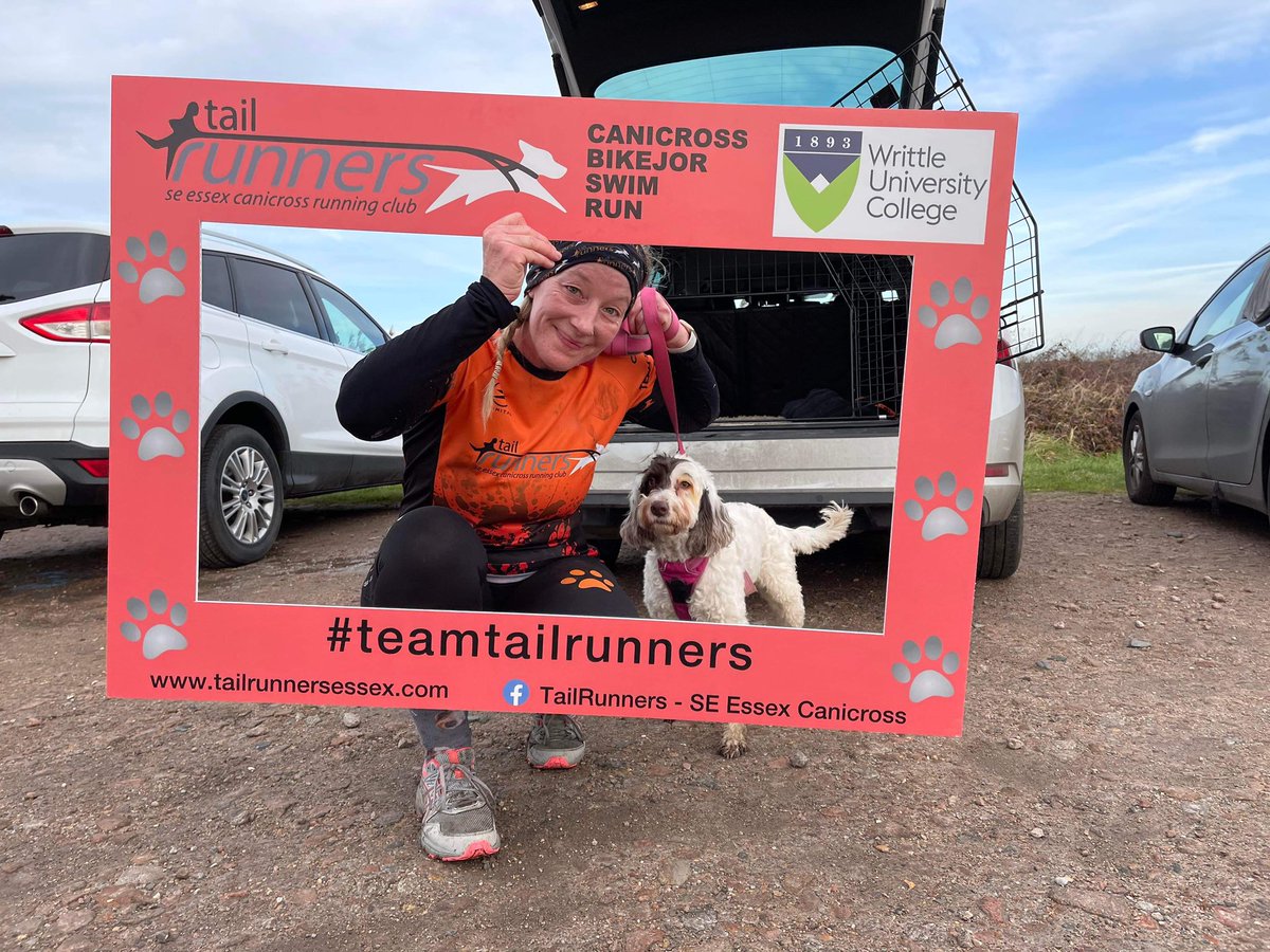 #justagirl #parkrun #teamtailrunners #canicrossgirls #rescuedog