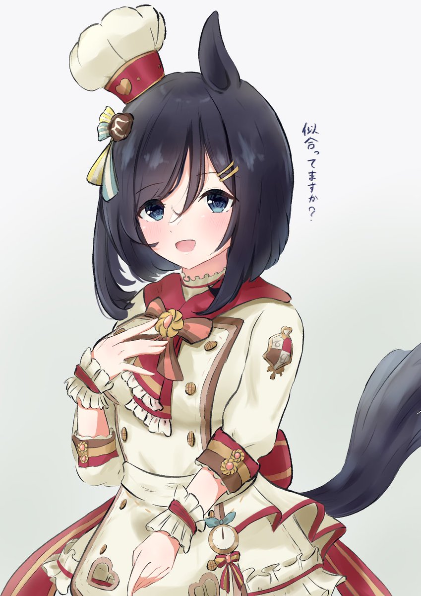 eishin flash (umamusume) 1girl animal ears chef hat tail horse ears solo horse tail  illustration images