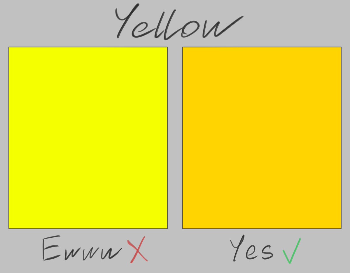My opinion on yellow