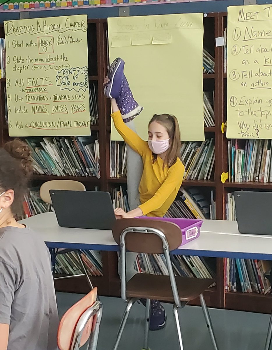 Can YOU write in this position? #writingworkshop #futureballerina #flexibleseating  #zanenorthstars #collsedu