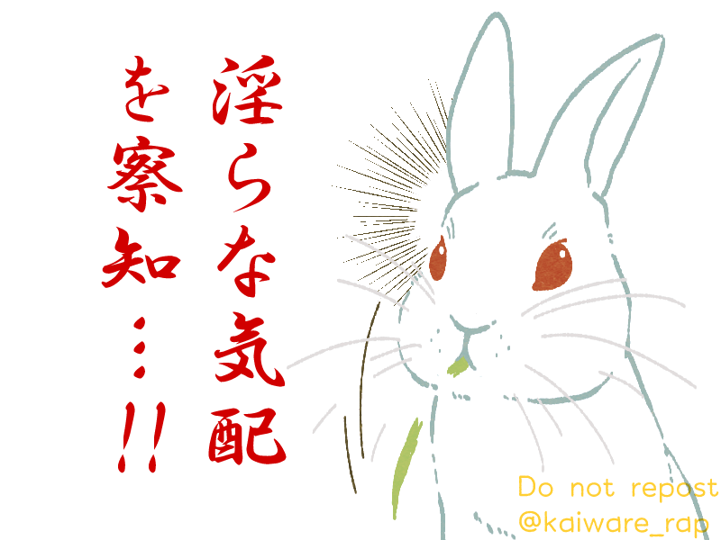 わたし うんしんふちしょの うさぎ 🐰 