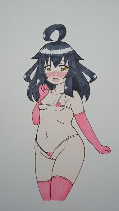 #艦これ
#三日月
コンドームでビキニを作ったのでみっかに着せる 