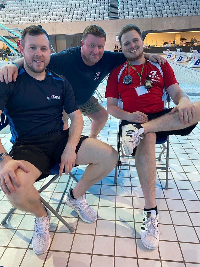 Super proud coaches today #Kents2022 <a href="/kentswimming/">Kent Swimming</a> 
Adam@rtwmonson, Tony@Beckenham swimming club and our own Headcoach Keiron. #proudclub #makesomenoise