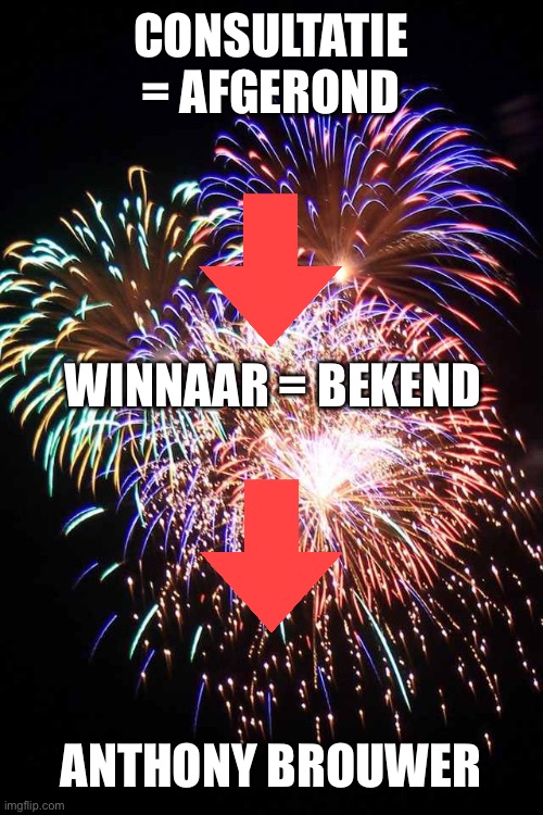 vuurwerkfedera's tweet photo. 5 Februari 2022,

De internetconsultatie is gesloten en we hebben geloot. 🗳️

"Anthony Brouwer" gefeliciteerd! Jij bent de gelukkige winnaar van maar liefst €100,- vuurwerk! 

We hopen dat het resulteert in vele jaarwisselingen met prachtig siervuurwerk!

#Laatonsvieren https://t.co/OnYxniSKfE
