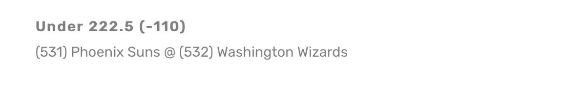 BgLocks93's tweet photo. NBA🏀

Suns/Wizards Under 222.50 (-110) 2.5 Units

I caught the line early but would Just play it all the time way to 220.
#GamblingTwitter #NBA #NBATwitter #NBAPicks #Suns #Ayton #The NBA #PlayerProps #NBAAIIStar #NBAAllStar #nba https://t.co/6mw3x8XPww