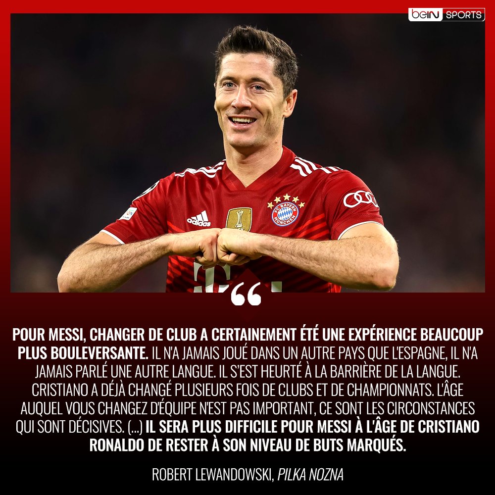 beinsports_FR's tweet photo. 💥 Robert Lewandowski compare Lionel Messi et Cristiano Ronaldo, et fracasse l'Argentin !

https://t.co/LsqYrEcryB https://t.co/0tWnurISrj