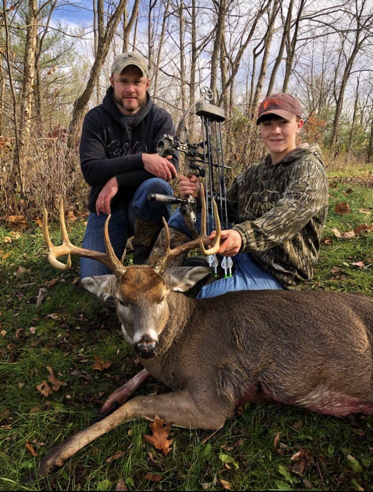 This has got to be one of the top memories with dad. I’ve got bigger deer than this one, but man, I was more stoked than ever to get this guy a day later after the initial shot. Long tracking jobs will drive you crazy! I got no sleep that night.