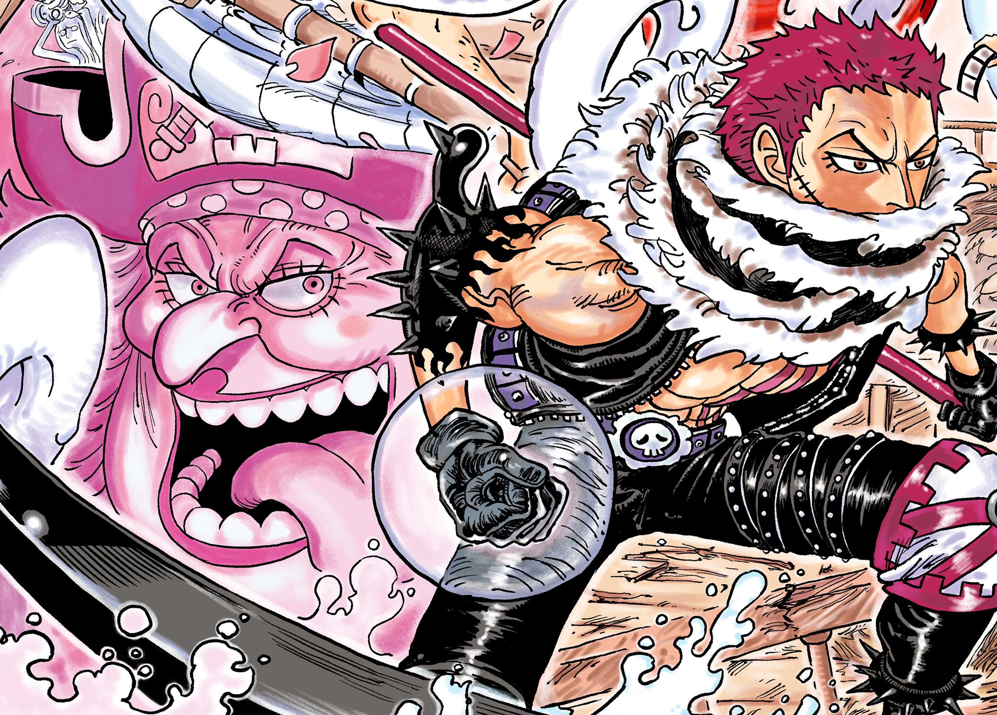 黒線あかまる ビッグ マム完成 色塗ると余計に顔怖いね Onepiece ワンピース ビッグマム カタクリ 大海賊百景 T Co Plnin3gdig Twitter