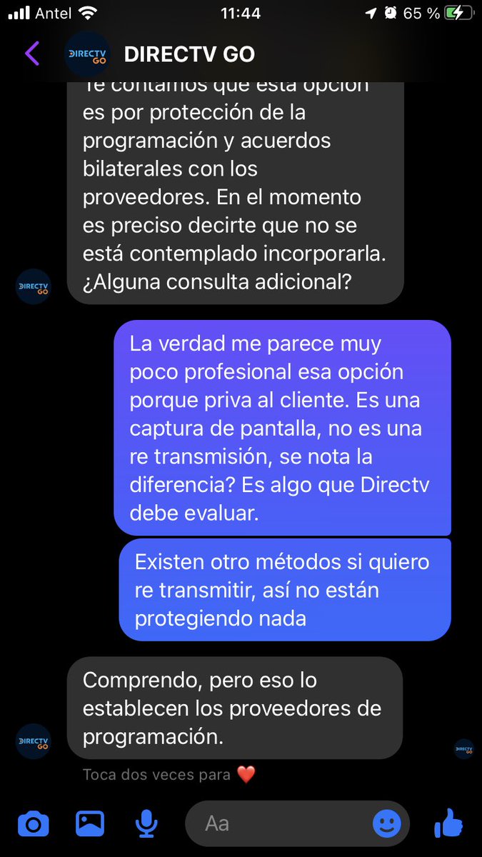 PabloRoca1's tweet photo. Voy a adjuntar la charla 👇🏻

Público en general, ¿están de acuerdo con esta medida de #directv?

🤍 gracias por difundir https://t.co/OTYq9DFtPe