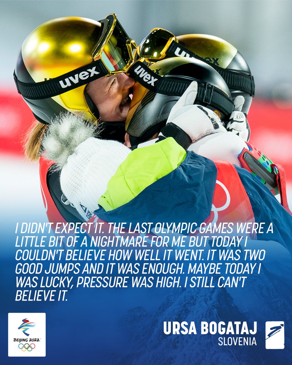 Congratulations to the new Olympic champion Ursa Bogataj!
#skijumping #FISskijumping #Olympics #Beijing2022