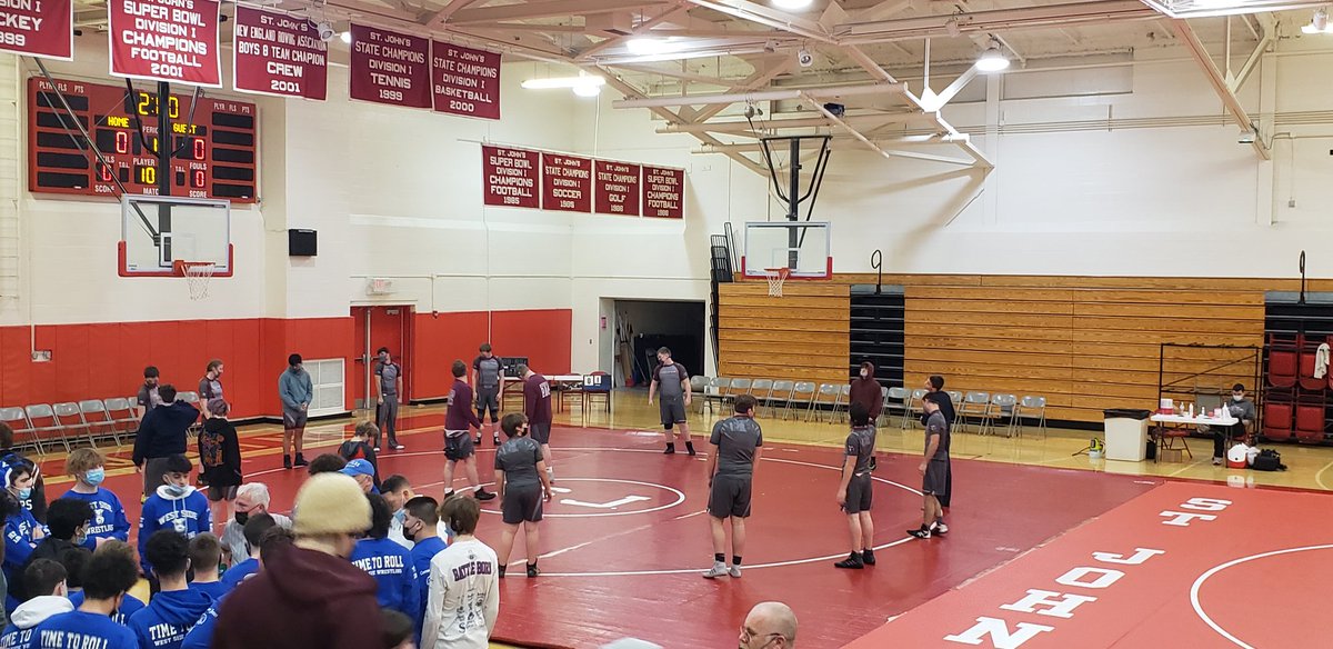 Rams warming up at St. John's today! Lets go Rams!!