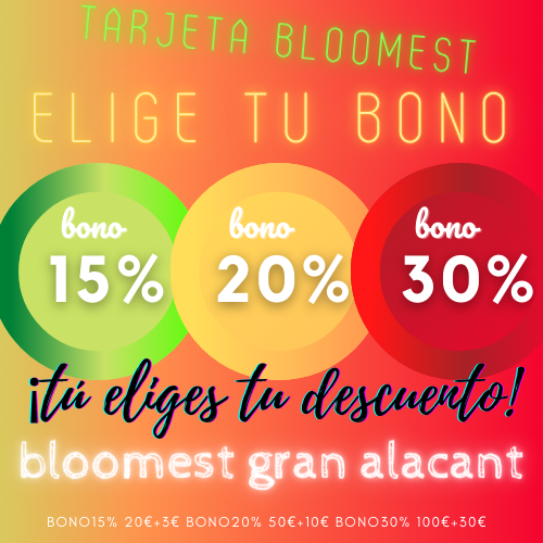 AlacantGran's tweet photo. Elige tu descuento con tu tarjeta Bloomest #bono15% #bono20% #bono30% https://t.co/ouz5452x7P