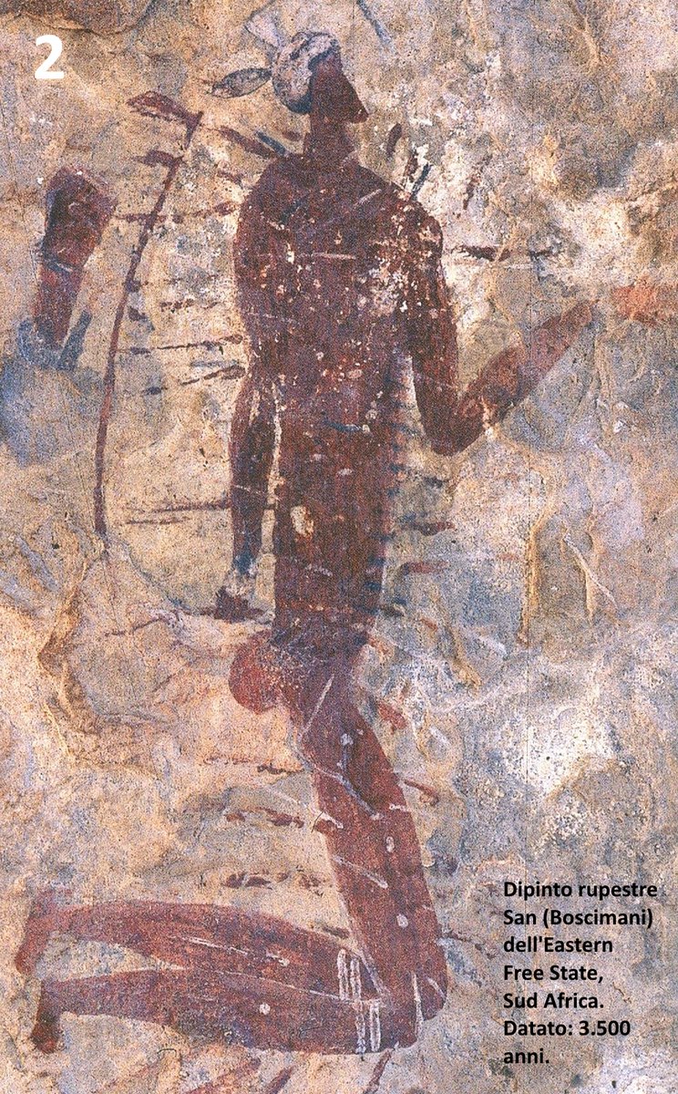 AlessiaBirri's tweet photo. ARCHETIPI ANCESTRALI: l'uomo trafitto. 1: grotta paleolitica di #PechMerle, #Francia, 25.000 anni. 2: dipinto rupestre San, #EasternFreeState, #SudAfrica, 3.500 anni. 3: sacrificio di #Odino sull'albero cosmico. 4: San Sebastiano di #AndreaMantegna, 1481. https://t.co/lnAWPAClFY
