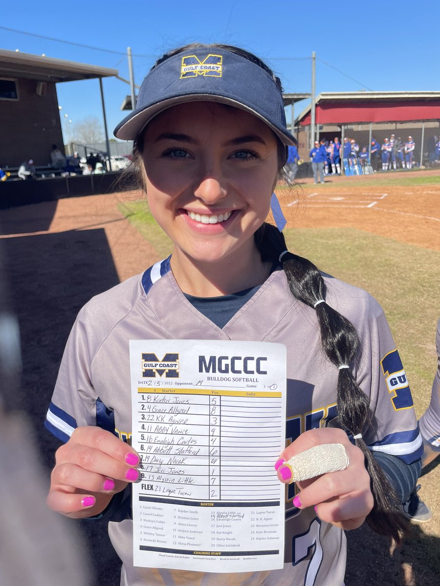 MGCCCSoftball's tweet photo. Line-up for Game #2!! https://t.co/41Mkzk7hDR