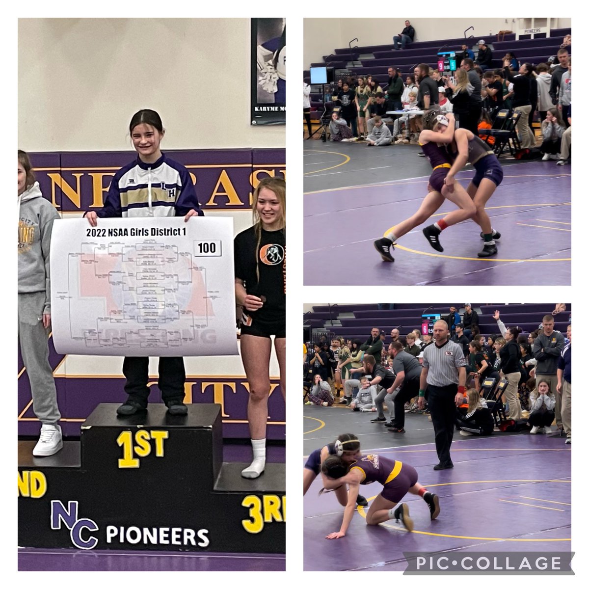 pride_purple's tweet photo. Congratulations to our first ever Girls Wrestling state qualifiers. Payton Thiele 🥇and Daysha Jones 🥈! Good job ladies! #LouisvilleLions #CementCity https://t.co/7YOJYp56L5