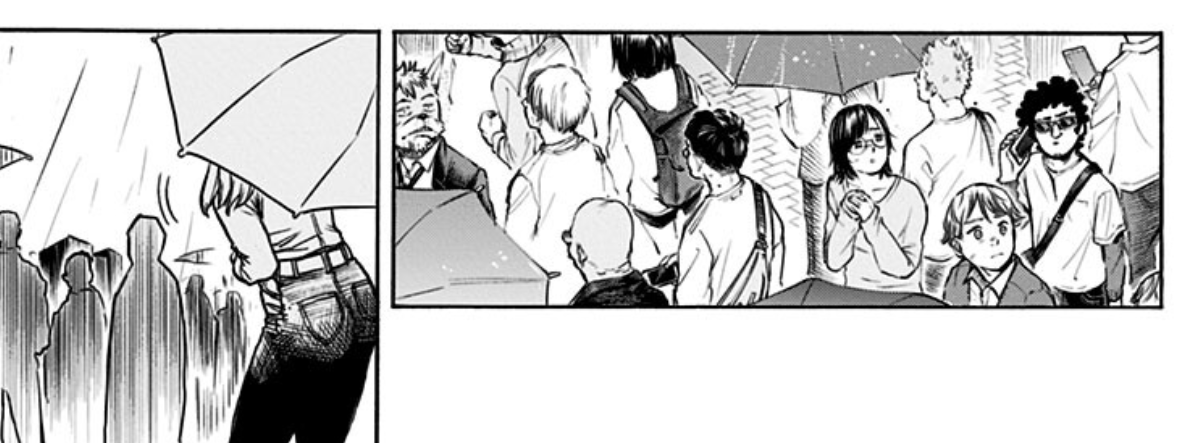 The crowd feels like it was drawn by an assistant. 