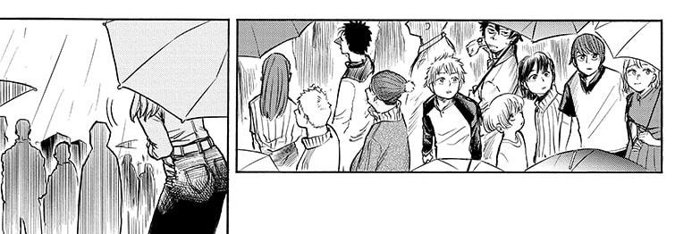 The crowd feels like it was drawn by an assistant. 