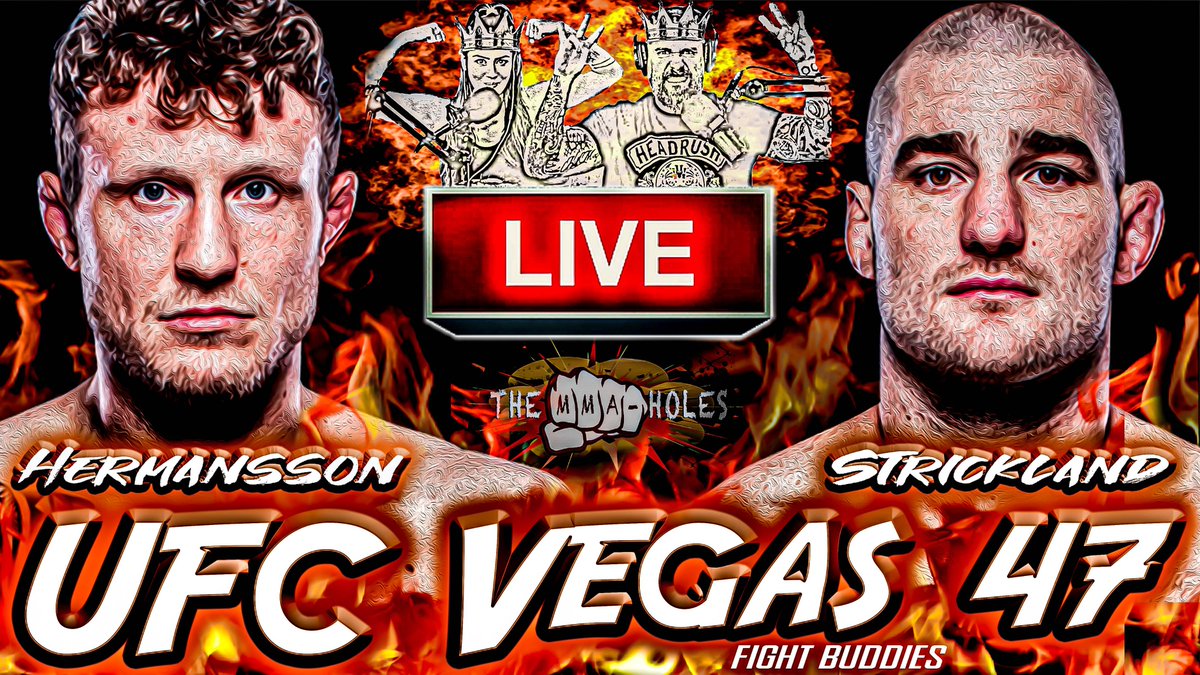TheMMAholes's tweet photo. ๐จ Don't miss UFC Vegas 47: Jack Hermansson vs Sean Strickland LIVE with The MMA-Holes!
Jump into the live chat now:
๐https://t.co/wI2prIQ7K4๐
#mma #mmatwitter #ufcvegas47 #ufcvegas #jackhermansson #seanstrickland #hermanssonvsstrickland #mmalive #ufclive https://t.co/1sE7gF5tVS