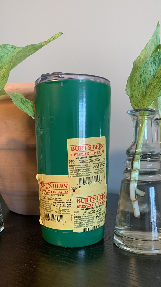 Oreageno's tweet photo. Making my own one-of-a-kind Burt’s travel mug until @BurtsBees notices me. https://t.co/CdnbSASoBO