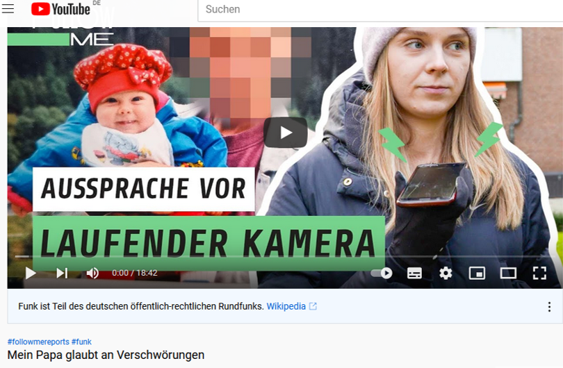 berndharder's tweet photo. Bei "follow me.reports" versucht eine junge Frau sich mit ihrem verschwörungsgläubigen Vater auszusprechen. Ein solches Format zur Hilfe für und Unterstützung von Angehörigen von Verschwörungsgläubigen soll jetzt dauerhaft etabliert werden: #callspiracy
https://t.co/UhhHeXc7Se https://t.co/pHyNuEHSFu