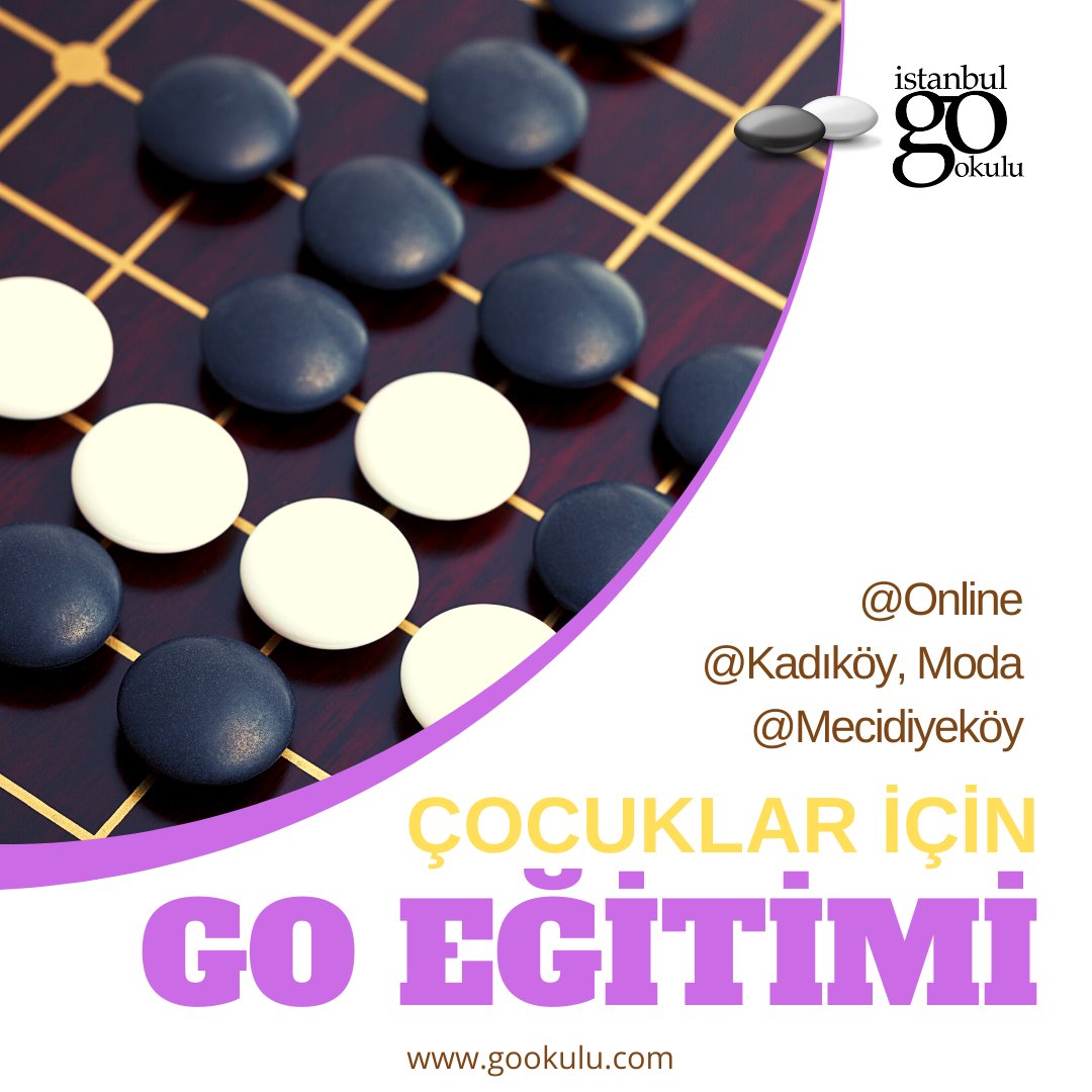 gookulu's tweet photo. İstanbul Go Okulu'nun çocuklar ve gençler için online ve sınıf Go eğitimleri başlıyor ⚫⚪ Go çocuklara sadece daha iyi odaklanmayı ve problem çözmeyi öğretmiyor; aynı zamanda rakibe saygıyı, incelikli ve kibar olmayı da öğretiyor ⛩🥋⛩

Mobil ve WhatsApp 📱0535 952 8993 https://t.co/9apa6uA2RX
