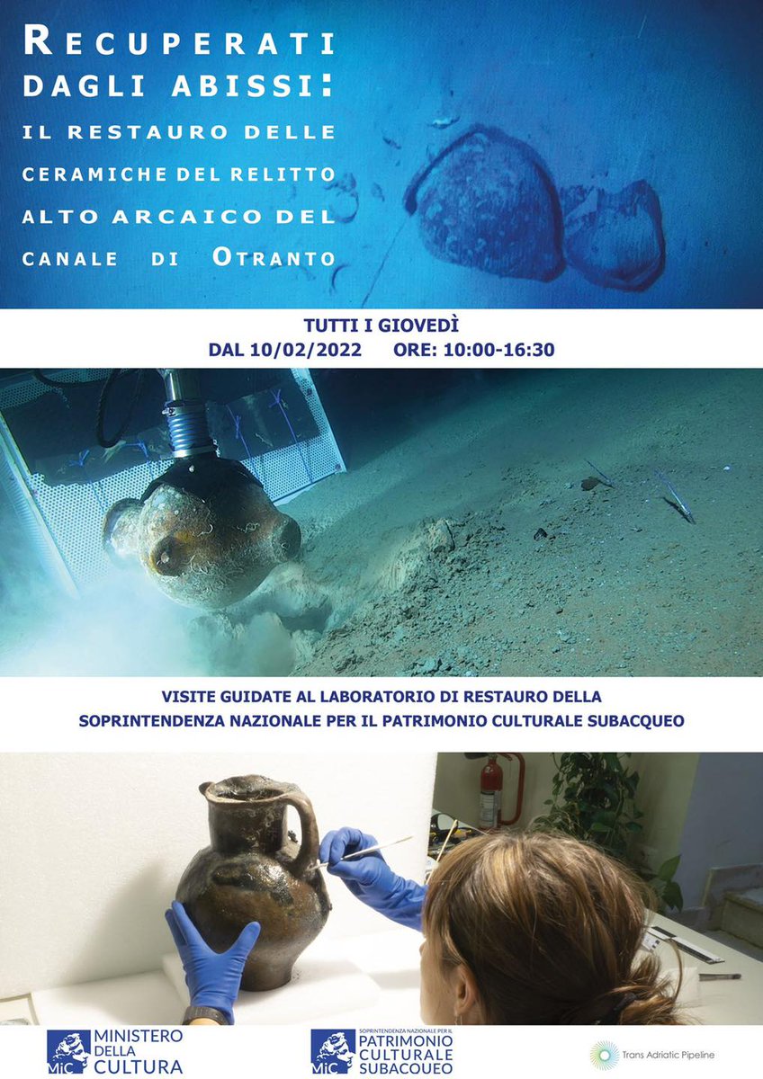 #Soprintendenza Nazionale per il #patrimonio #culturale #subacqueo
#visit #cultural #heritage #restoring #conservation   #laboratory 
facebook.com/patrimoniosuba… ⚱️
patrimoniosubacqueo.it