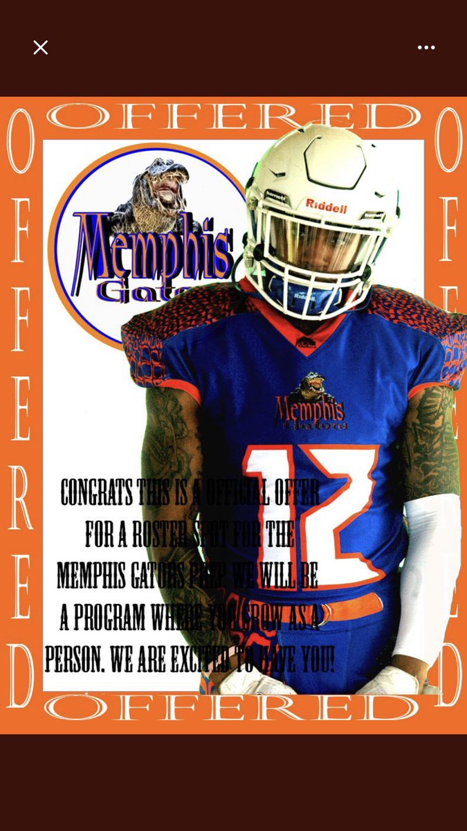 I’m blessed to receive my 2nd offer from <a href="/GatorsMemphis/">Memphis Gators Prep</a> 🧡<a href="/Coldness29/">RL Maurice Howard</a> #blessed