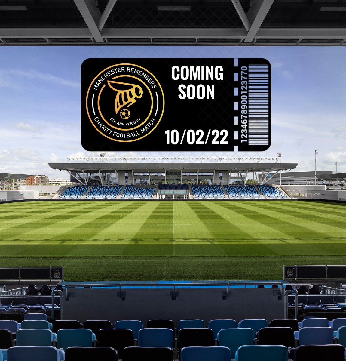 McrRemembers's tweet photo. 🚨 TICKET NEWS 🎟 🚨 

The one you’ve all been waiting for! 

We can now confirm Tickets for #McrRemembers ⚽️🐝 will go live on 

*** 10th Feb 2022 at 10am *** 

You will be able to purchase your tickets via the @ManCity website, we will post the direct link 

Pls RT far &amp; wide https://t.co/Tzs7N1uGqp