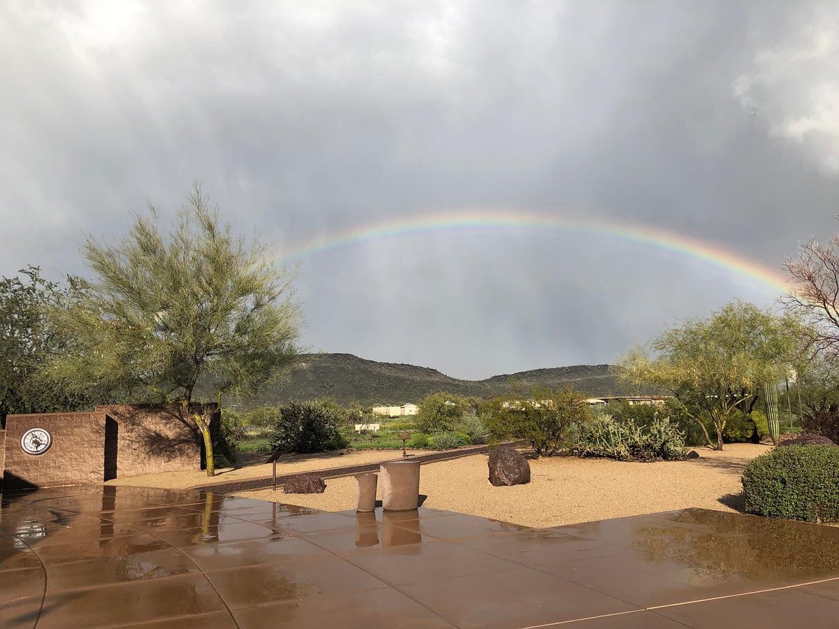 azgfd's tweet photo. Happy Saturday! 3 years ago on this day it was a rainy Tuesday at AZGFD headquarters and we were treated to this beautiful rainbow! We forgot all about it until Google did a photo look back for us this morning 😆 Hope your weekend is off to a great start! https://t.co/TAbKvJvFua
