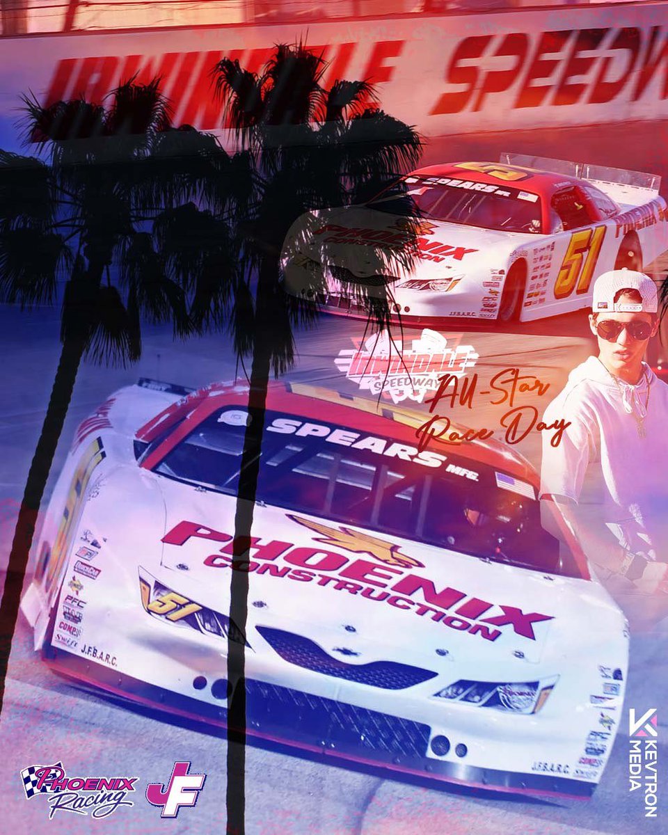 Phoenix51Racing's tweet photo. RACE DAY: Phoenix Racing with driver @jamessfinch have traveled across the country, for today's @SRLSWTourSeries All-Star Showdown 200 at Irwindale Speedway in SoCal! 👊🌴☀️🏁 @KevtronMedia https://t.co/01c4sLcxus