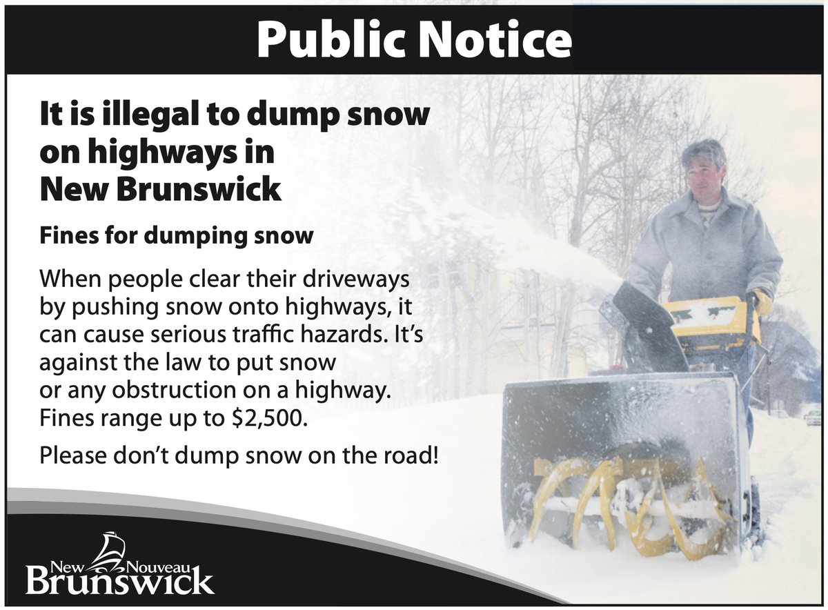 TrafficNB's tweet photo. Just a reminder. #NBStorms. @RCMPNB @Gov_NB https://t.co/J4bhfr5d1a