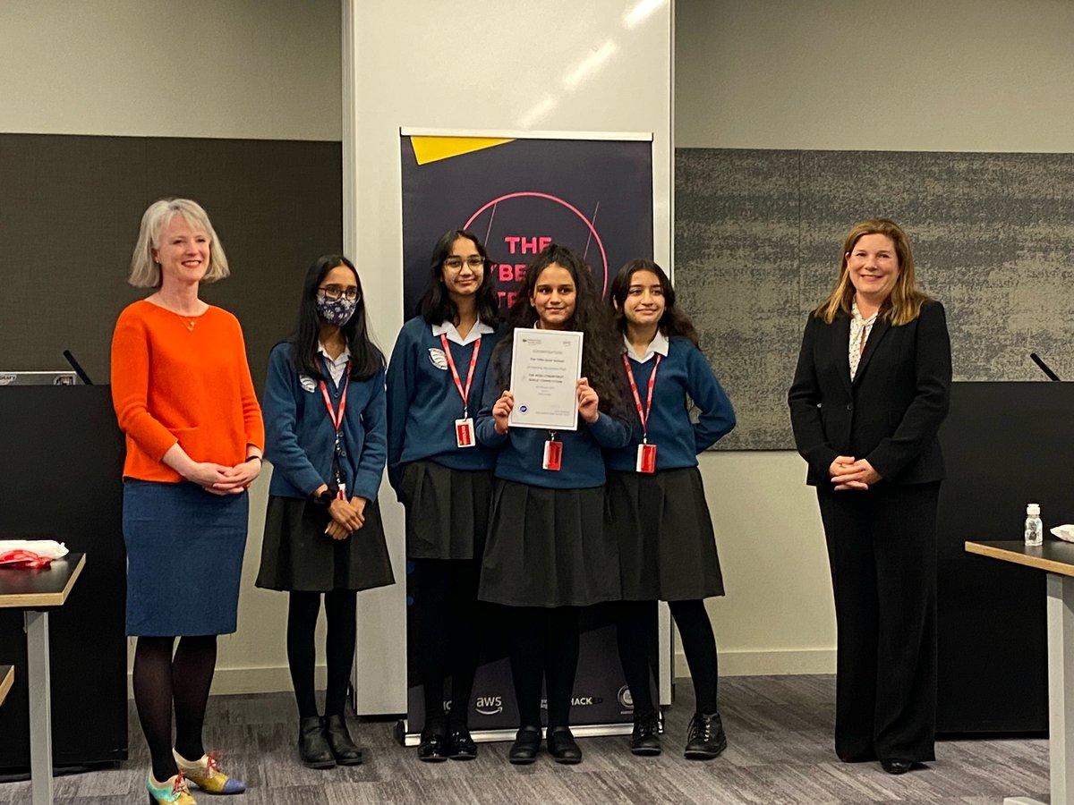 Nicky Hudson (right), Director of Comms at the NCSC and <a href="/SophieKLinden/">Sophie Linden</a>, London's Deputy Mayor presented today's awards.

Nicky: "You've all shown how important it is to be part of cyber security. I hope this gives you a taste of what it's like to be part of an incredible sector."