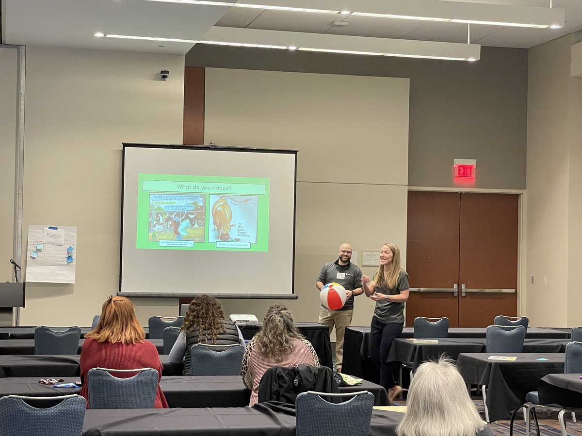 AgClassroom's tweet photo. Loving @ImplementEd_NC’s session at #ncfbvision22
We are learning the ✨WHY✨ telling anyone and everyone about agriculture is important, ✨WHY✨our stories are important to share AND learning where to find helpful resources to do this worthwhile outreach. https://t.co/vEuLmv3ugh