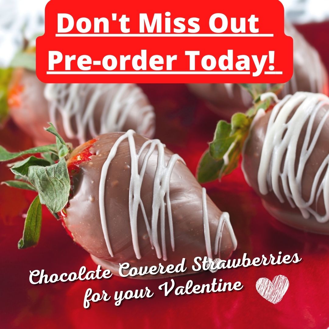 Pre-order your chocolate covered strawberries from <a href="/BoroSugar/">BORO SUGAR SHACK</a> today for pick up next Saturday - Valentine's Weekend!