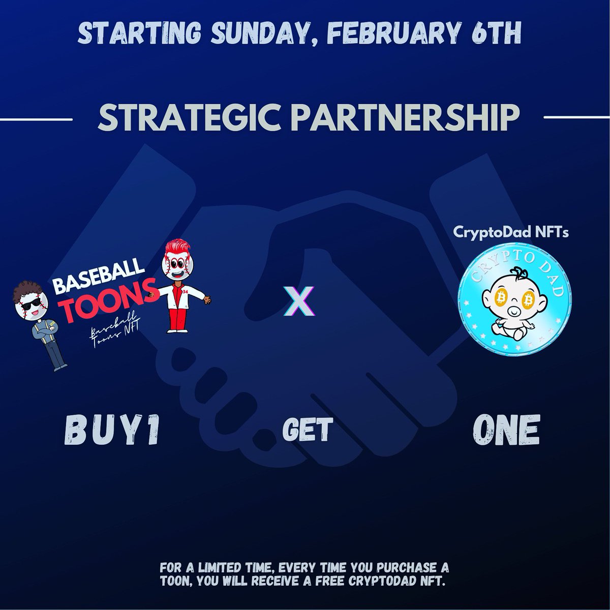 baseball_toons's tweet photo. NEW PARTNERSHIP STARTING TOMORROW WITH CRYPTODAD
.
CryptoDad has been in the crypto space for almost 5 years and has many internal contact with a big variety of companies such a Chainlink, DIGIBLE, AdaBoy, Swapit and the list goes on and on.
#nft #nftart #baseballcards https://t.co/SVzzhXnuOj
