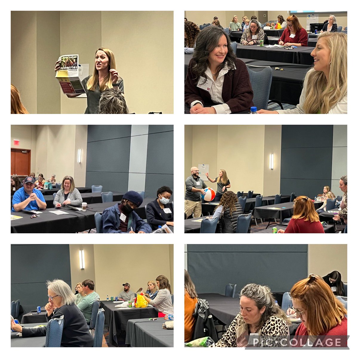 NCFarmBureau's tweet photo. Collaborating on ideas to share ag’s stories and information, with @ImplementEd_NC, and learning about resources from #NCFarmBureau @AgClassroom ! #ncfbvision22 https://t.co/BE1k4CEbmd