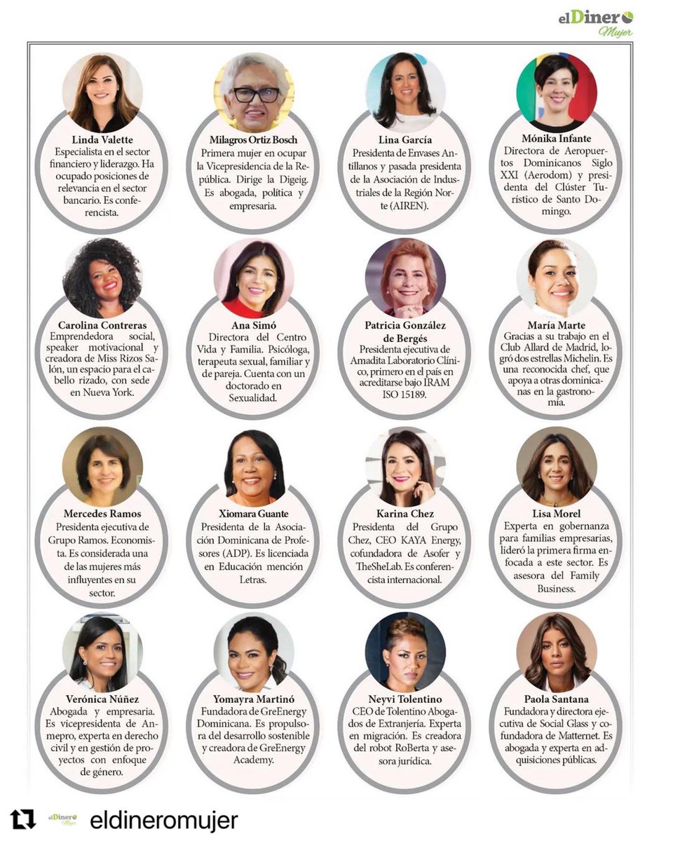 Gracias por la distinción <a href="/eldineromujer/">eldineromujer</a> 
Resaltamos la labor de la mujer en las diferentes áreas que impactan a la economía. 
Compartimos el listado de las 40 Wonder Woman 2021. ¿A quiénes incluirías en 2022?

#elDineroMujer #EmpoderamentoFemenino #LiderazgoFemenino #WonderWoman