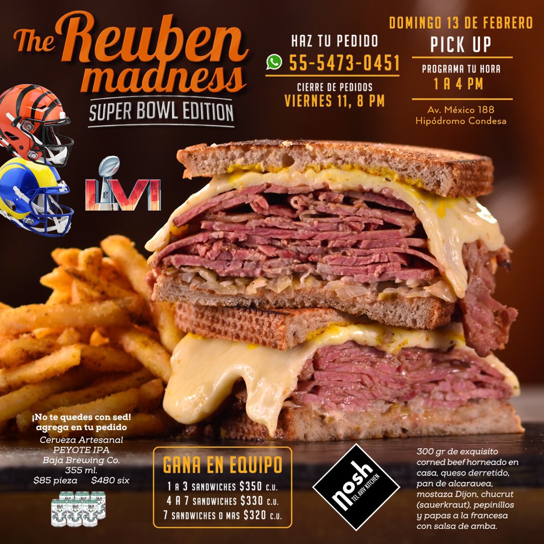 The Reuben Madness #SuperBowl Edition!!!!
Pedidos abiertos YA!!!!