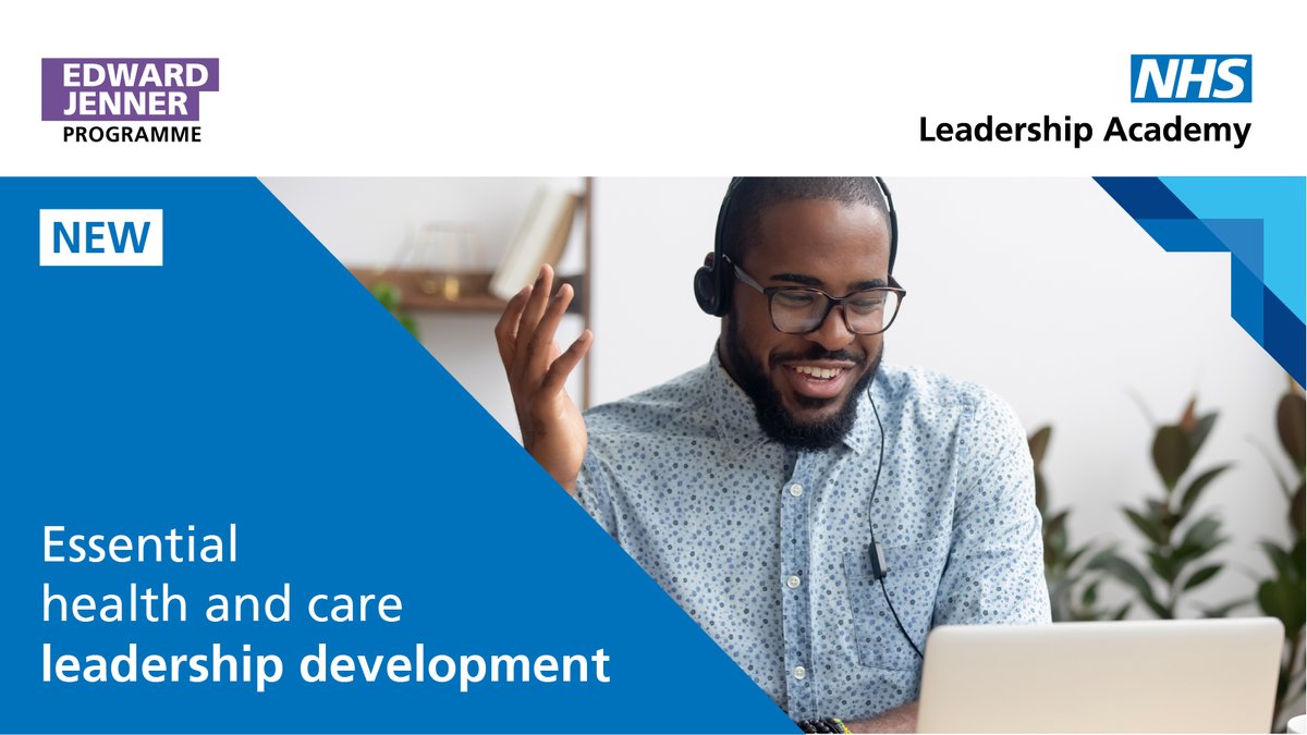 NHSLeadership's tweet photo. Looking for a course that will give you a strong foundation to build on your leadership skills? Check out the newly refreshed Edward Jenner Programme, and become the best leader you can be. Apply today:  https://t.co/jtfzPniWe2 #Support4NHSLeaders https://t.co/XxpihQcduM