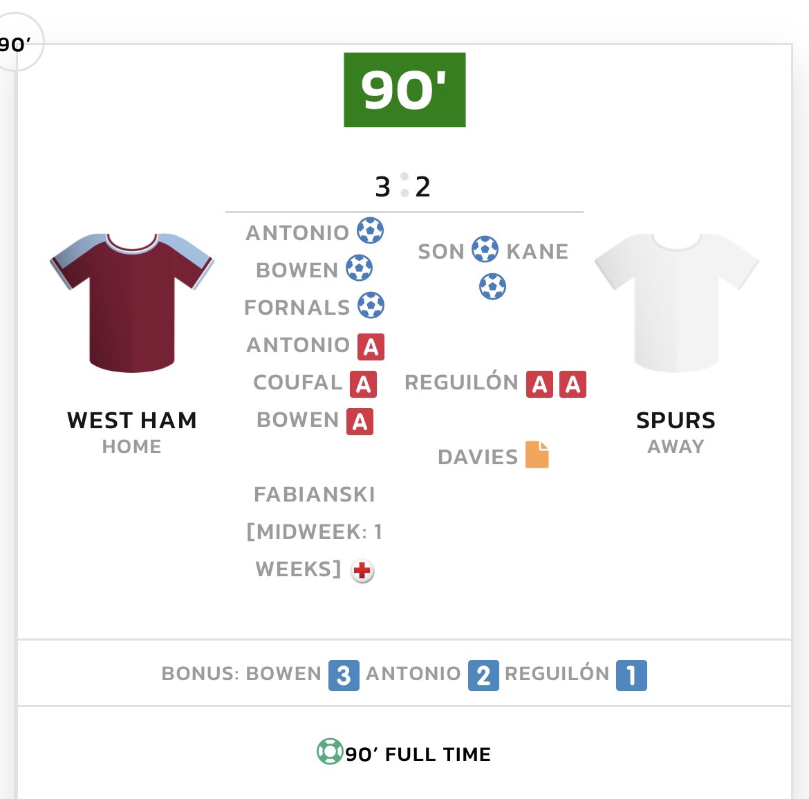 VirtualFPL's tweet photo. Entertaining result here, let's see if your differentials delivered 👊🏻 https://t.co/1PdbAPQYBq