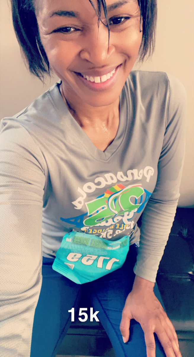 LeniseLigon's tweet photo. 15k (virtual) this morning!!! Not my best time but considering it’s my first race in about a year, I’d say I did ok.
#DoubleBridgeRun #running #Saturday #YouGotThis https://t.co/hKi5hsa4kh